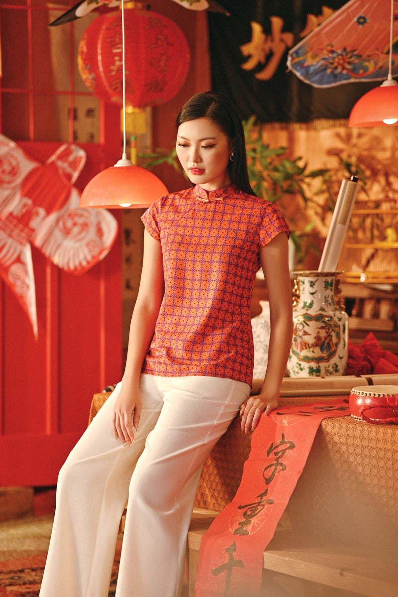 The Fei Yang Women Classic Cheongsam Top - Tangy