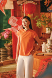 The Fei Yang Women Classic Cheongsam Top - Glam Orange