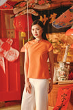 The Fei Yang Women Classic Cheongsam Top - Glam Orange