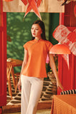 The Fei Yang Women Classic Cheongsam Top - Glam Orange