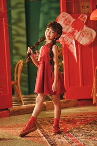 The Fei Yang Sleeveless A-Line Dress - Glam Rumba Red