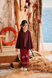 The Harbour Jacquard Skirt - Burgundy Bloom