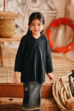 The Harbour Broderie Kurung Top - Black