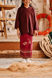 The Harbour Jacquard Skirt - Burgundy Bloom