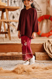 The Harbour Jacquard Skirt - Burgundy Bloom