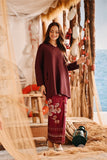 The Harbour Women Jacquard Skirt - Burgundy Bloom