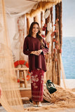 The Harbour Women Broderie Kurung Top - Mangosteen