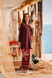 The Harbour Women Broderie Kurung Top - Mangosteen