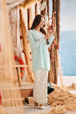 The Harbour Women Broderie Kurung Top - Tiffany Blue