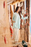 The Harbour Women Broderie Kurung Top - Tiffany Blue