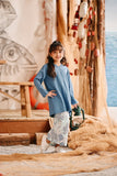 The Harbour Broderie Kurung Top - Blue West