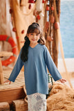 The Harbour Broderie Kurung Top - Blue West