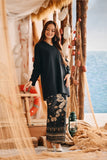 The Harbour Women Broderie Kurung Top - Black