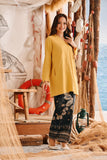 The Harbour Women Broderie Kurung Top - Dijon Mustard