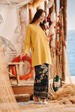 The Harbour Women Broderie Kurung Top - Dijon Mustard