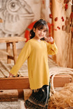 The Harbour Broderie Kurung Top - Dijon Mustard