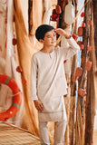 The Harbour Kurta - Light Grey