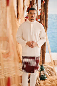 The Harbour Men Baju Melayu Top - White