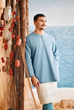 The Harbour Men Kurta - Arctic Blue