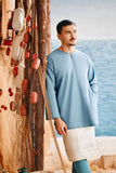 The Harbour Men Kurta - Arctic Blue