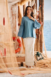 The Harbour Women Bell Sleeve Blouse - Arctic Blue