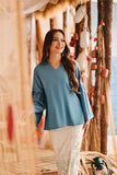 The Harbour Women Bell Sleeve Blouse - Arctic Blue