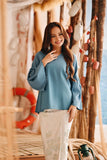 The Harbour Women Bell Sleeve Blouse - Arctic Blue