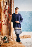 The Harbour Men Kurta - Navy Blue