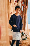 The Harbour Kurta - Navy Blue