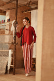 The Asal Kita Women Embellish Kebaya Top - Rumba Red