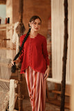 The Asal Kita Women Embellish Kebaya Top - Rumba Red