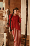 The Asal Kita Women Embellish Kebaya Top - Rumba Red