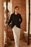 The Asal Kita Women Embellish Kebaya Top - Black