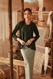 The Asal Kita Women Embellish Kebaya Top - Emerald Green