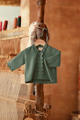 The Asal Kita Babies Embroidered Kebaya Top - Sage Green