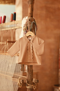 The Asal Kita Babies Embroidered Kebaya Top - Milky Brown