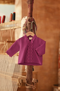 The Asal Kita Babies Embroidered Kebaya Top - Deep Fuchsia