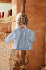 The Asal Kita Babies Embroidered Kebaya Top - Ice Blue