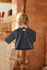 The Asal Kita Babies Embroidered Kebaya Top - Deep Blue