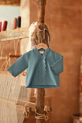 The Asal Kita Babies Embroidered Kebaya Top - Jade Teal