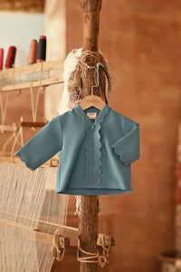 The Asal Kita Babies Embroidered Kebaya Top - Jade Teal