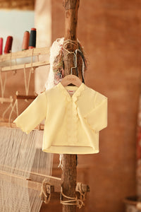 The Asal Kita Babies Embroidered Kebaya Top - Pastel Yellow
