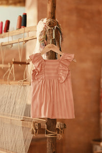 The Asal Kita Babies Dress - Peach Grain