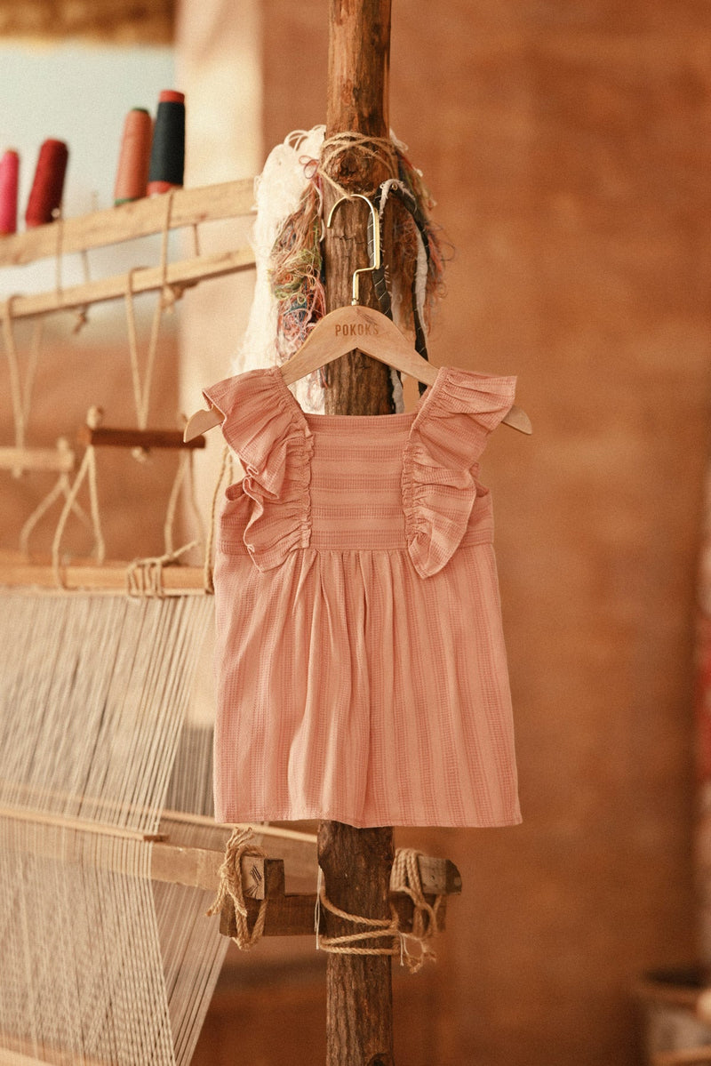The Asal Kita Babies Dress - Peach Grain