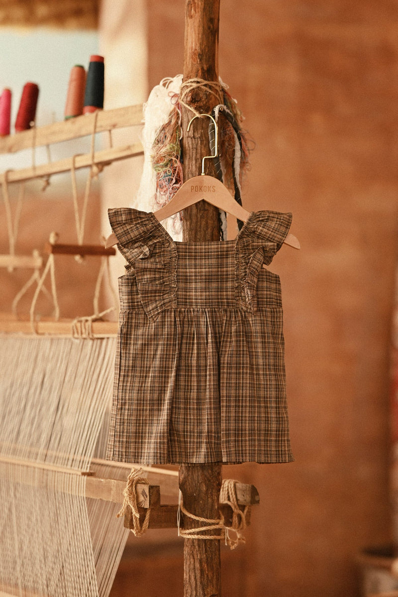 The Asal Kita Babies Dress - Linea Brown