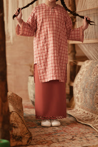 The Asal Kita Lace Skirt - Spice Red