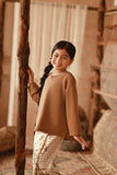 The Asal Kita Kedah Broderie Blouse - Latte