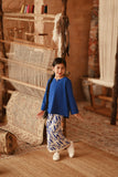 The Asal Kita Kedah Broderie Blouse - Classic Blue