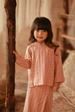 The Asal Kita Kedah Striped Blouse - Peach Grain