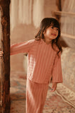 The Asal Kita Kedah Striped Blouse - Peach Grain